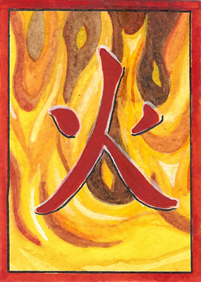 Japanese Rune Card: Fire